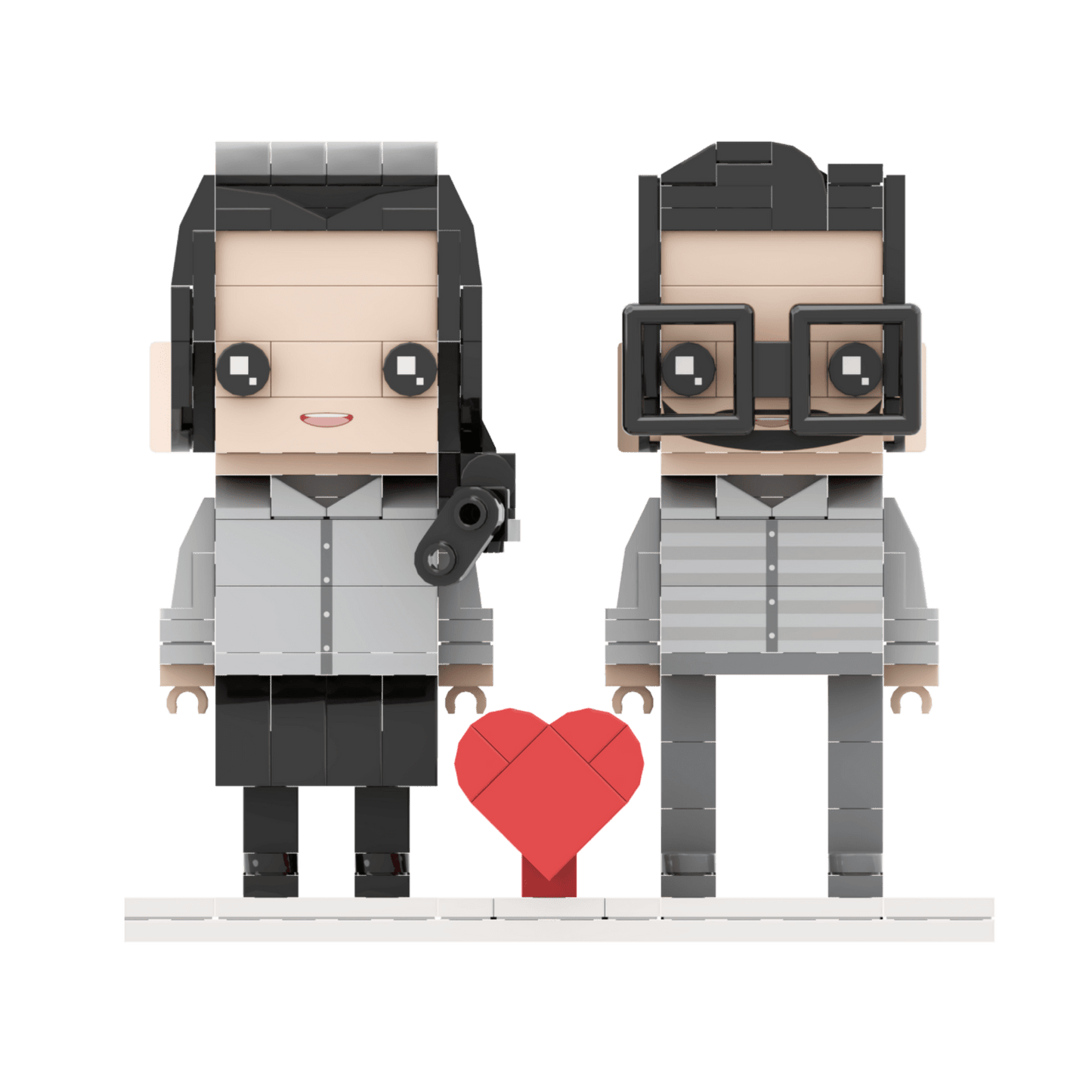 [SQUAREME] Full Body photo customizable DIY Gift Couple Brick Figures for couple's anniversary - OOOMG