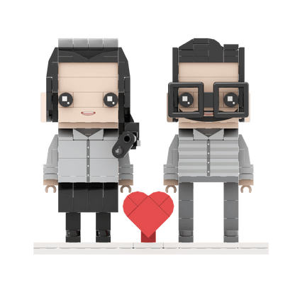 [SQUAREME] Full Body photo customizable DIY Gift Couple Brick Figures for couple's anniversary - OOOMG