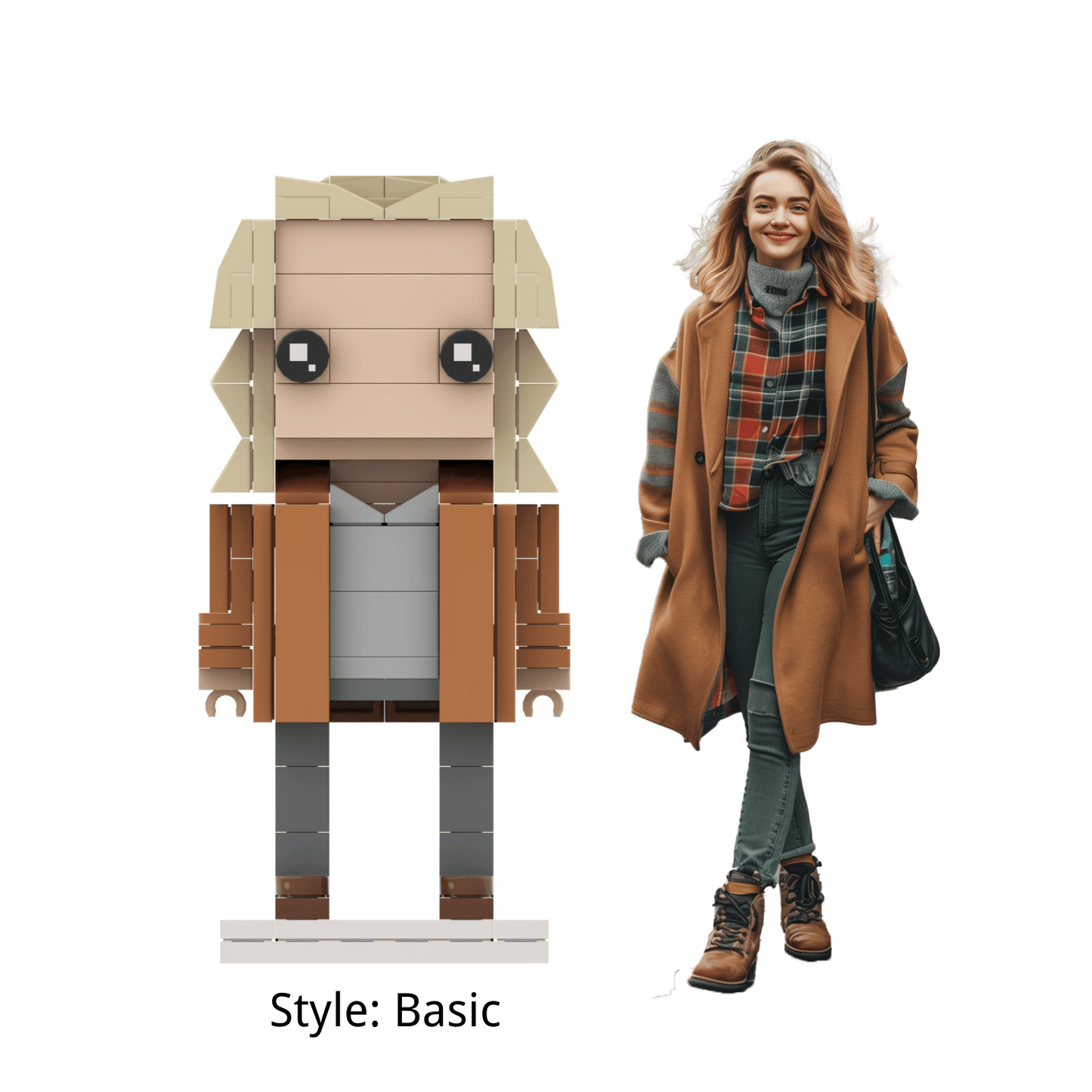 [SQUAREME] Full Body photo customizable DIY gift single Brick Figures - OOOMG