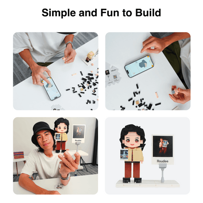 [SQUAREME] Full Body photo customizable DIY gift single Brick Figures - OOOMG