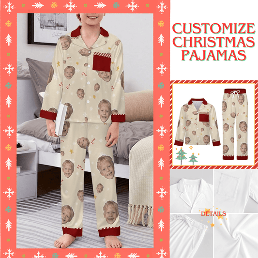 [With Pocket]Custom Photo A Gift That Brings Joy And Warmth To Your Relationship - Kids' Personalized Custom Pajamas with Pocket - OOOMG